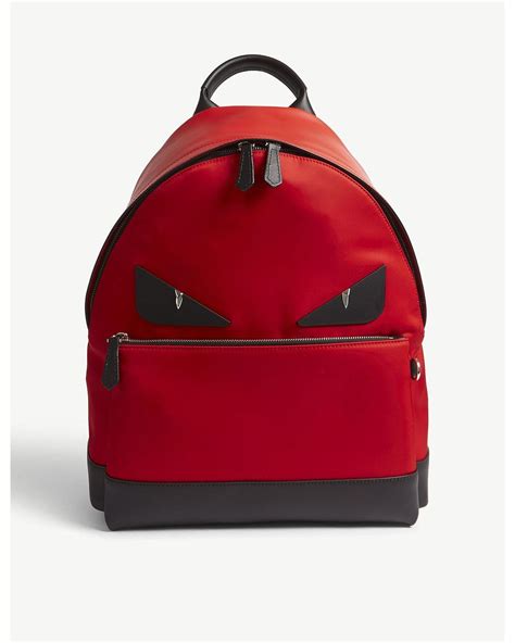 red fendi monster backpack|fendi backpack with eyes.